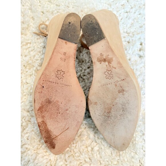 Loeffler Randall Jules Nude Suede Wedge Heels Shoes 8.5 - Picture 5 of 5
